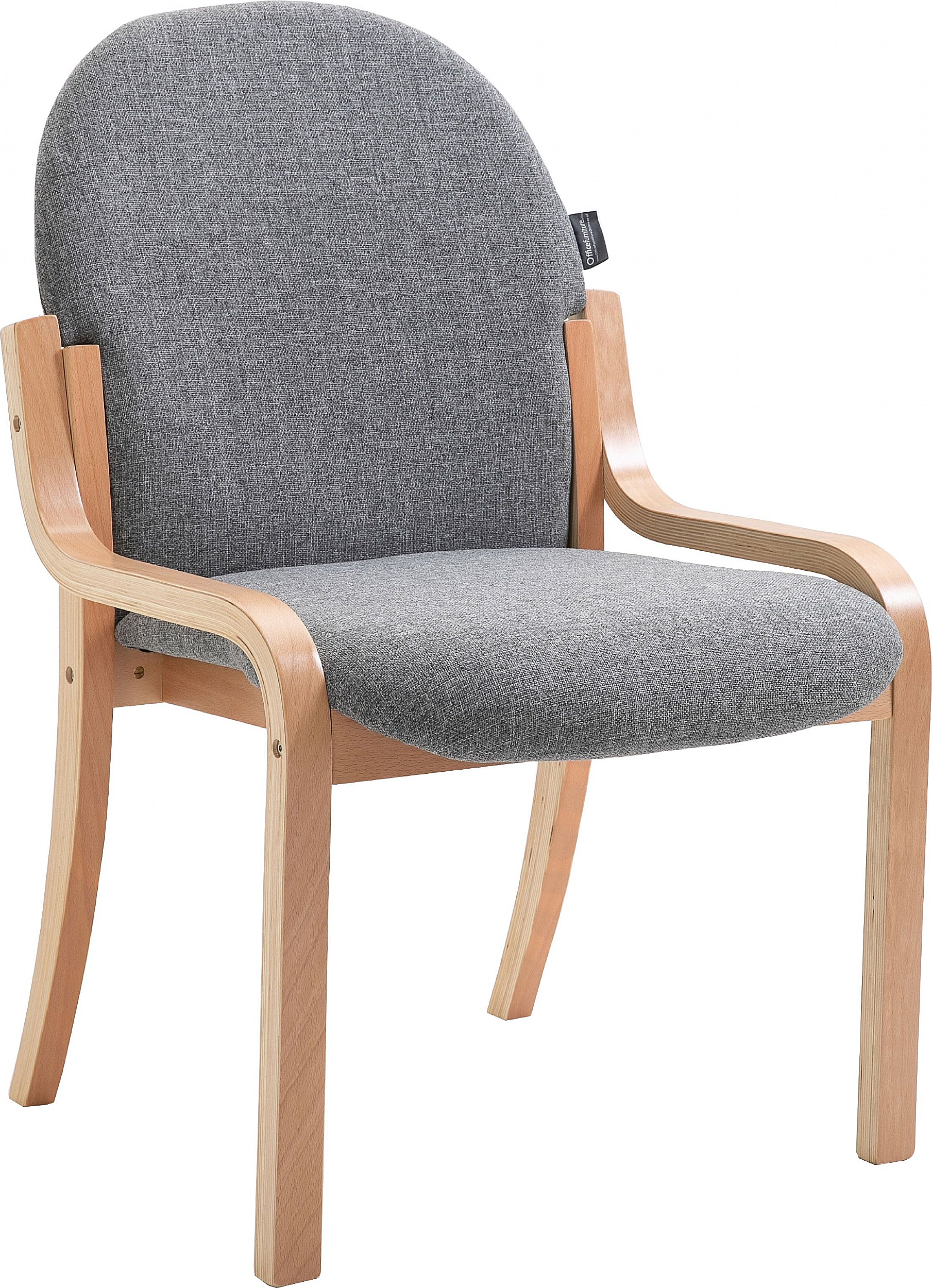 Lincoln Wooden Frame Fabric Stacking Chair Without Arms Reception