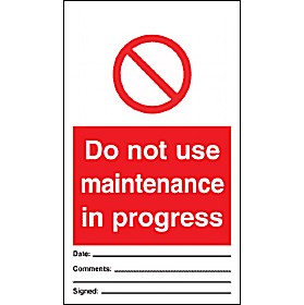 Do Not Use Maintenance In Progress Prohibition Tag | Cheap Do Not Use ...