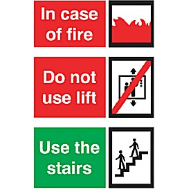 Incase Of Fire Do Not Use Lift Use The Stairs Sign | Cheap Incase Of ...