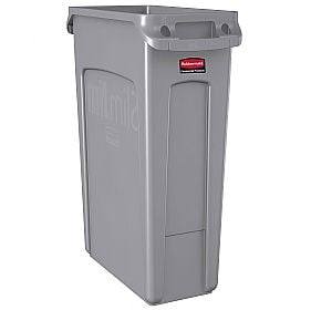 Blue Recycling Slim Jim Vented Bin with Lid | All Waste Bins
