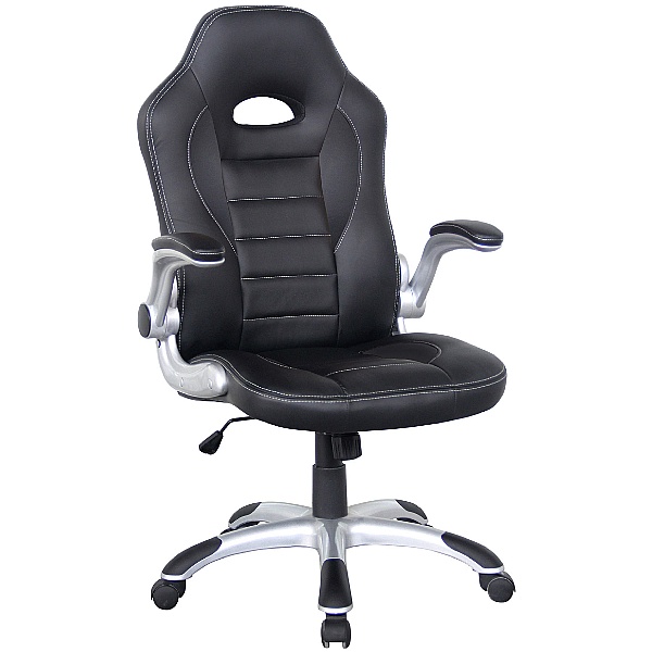 Rocaro Leather Faced Office Chair Black