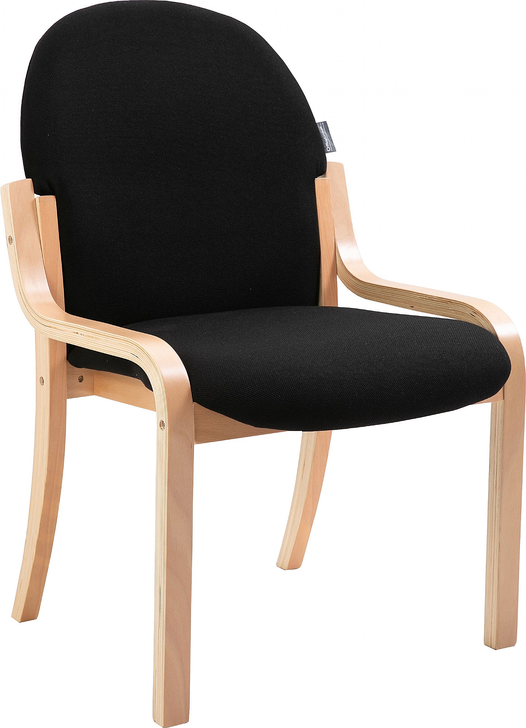 Lincoln Wooden Frame Fabric Stacking Chair Without Arms Reception Furniture